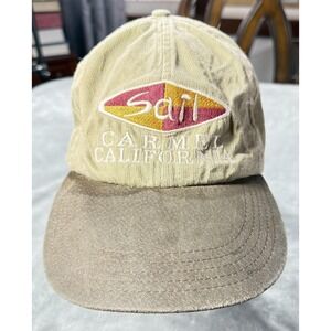 Sail Carmel California SCI Hat Cap Strap Back One Size Beige Brown Mens
